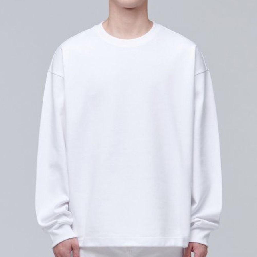 Musinsa Standard Flat Terry Oversized String Sweatshirt – White