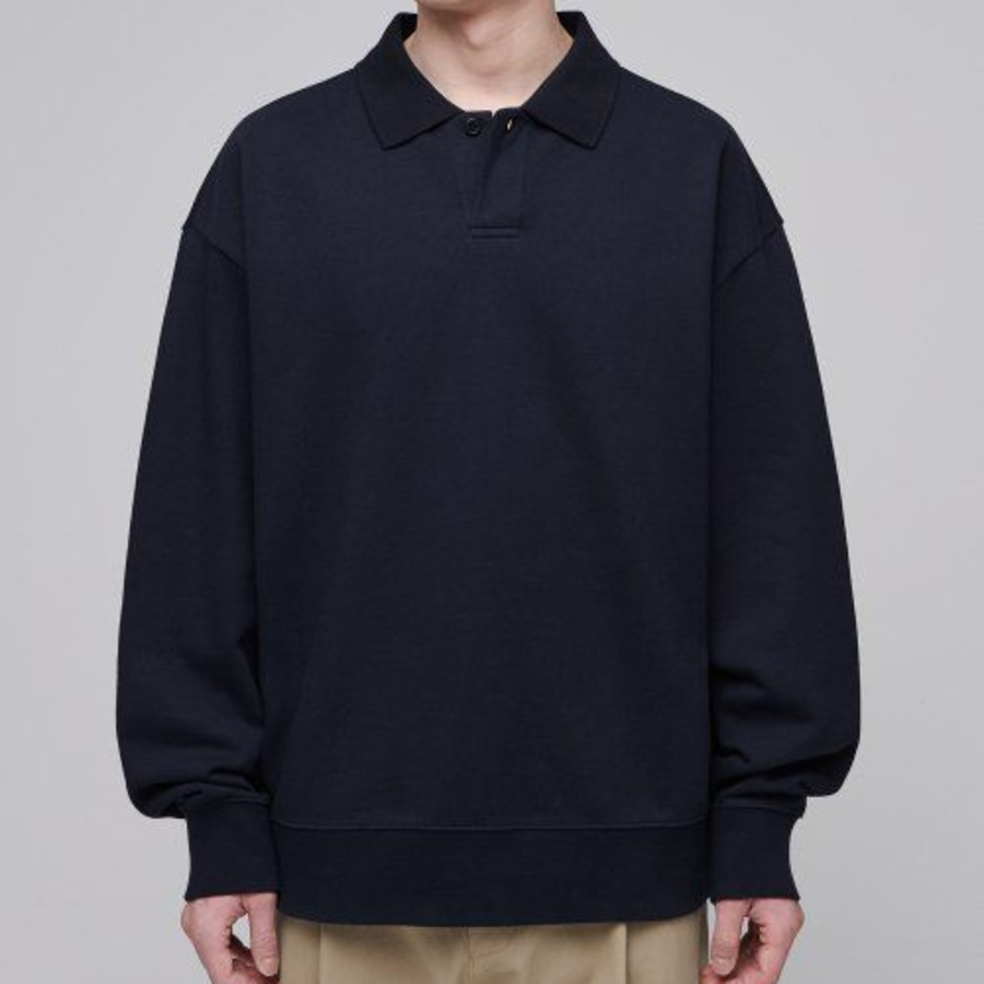 Musinsa Standard Oversized Collared Sweatshirt – Navy