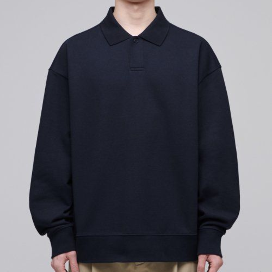 Musinsa Standard Oversized Collared Sweatshirt – Navy