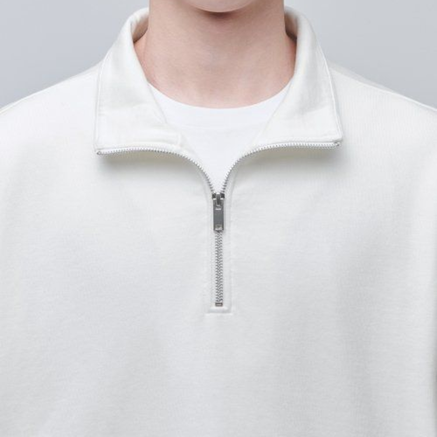 Musinsa Standard Oversized Half-Zip Sweatshirt – Cream