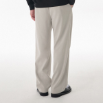 [Cooltandard] Brushed One Tuck Wide Banding Pants [Cream]