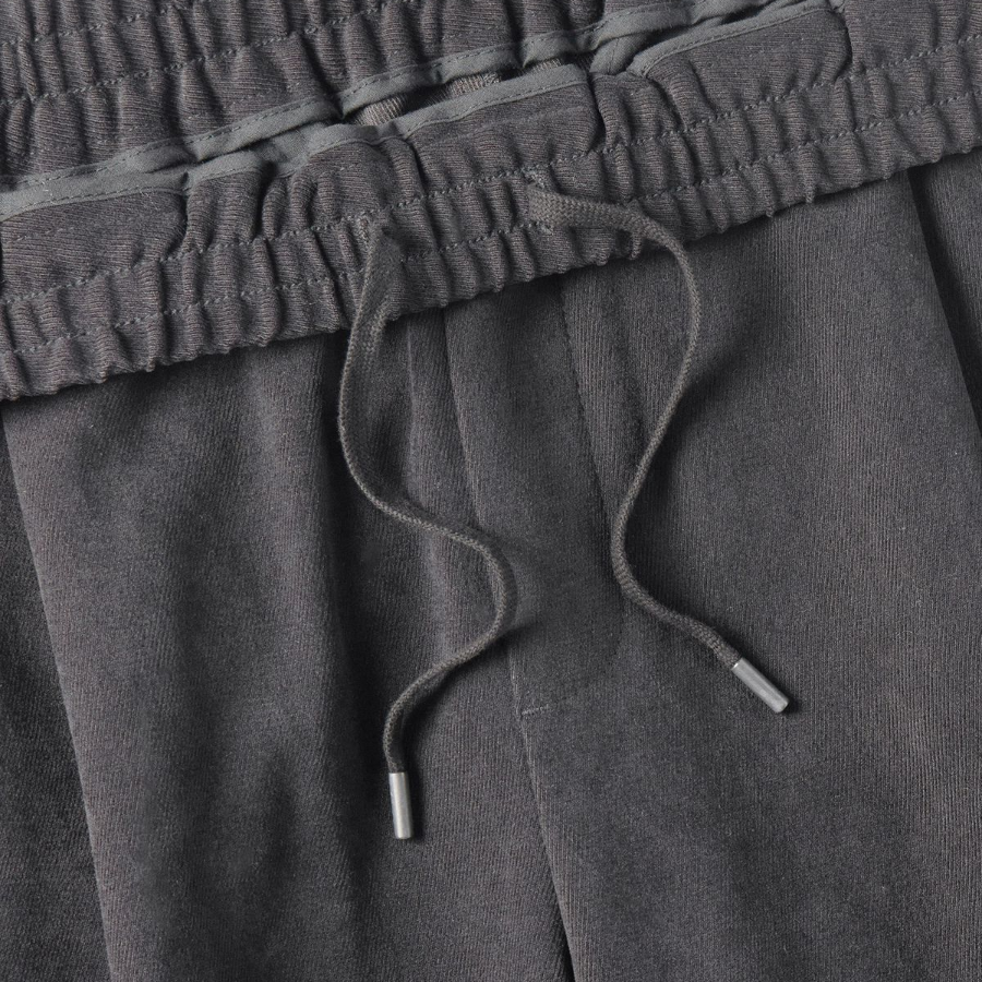 [Cooltandard] Brushed One Tuck Wide Banding Pants [Gray]