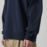 Musinsa Standard Flat Terry Raw Edge Cutting Oversized Sweatshirt – Navy