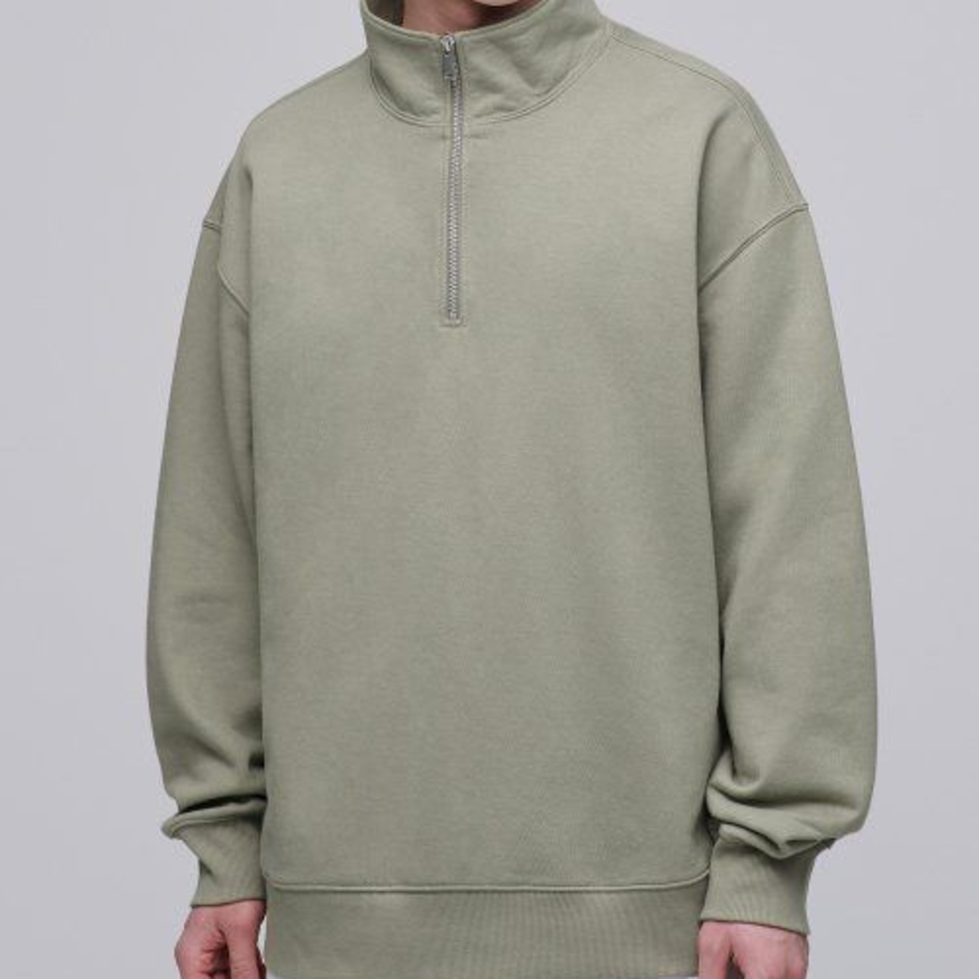 Musinsa Standard Oversized Half-Zip Hoodie – Pistachio