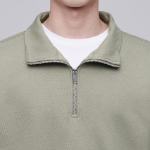 Musinsa Standard Oversized Half-Zip Hoodie – Pistachio