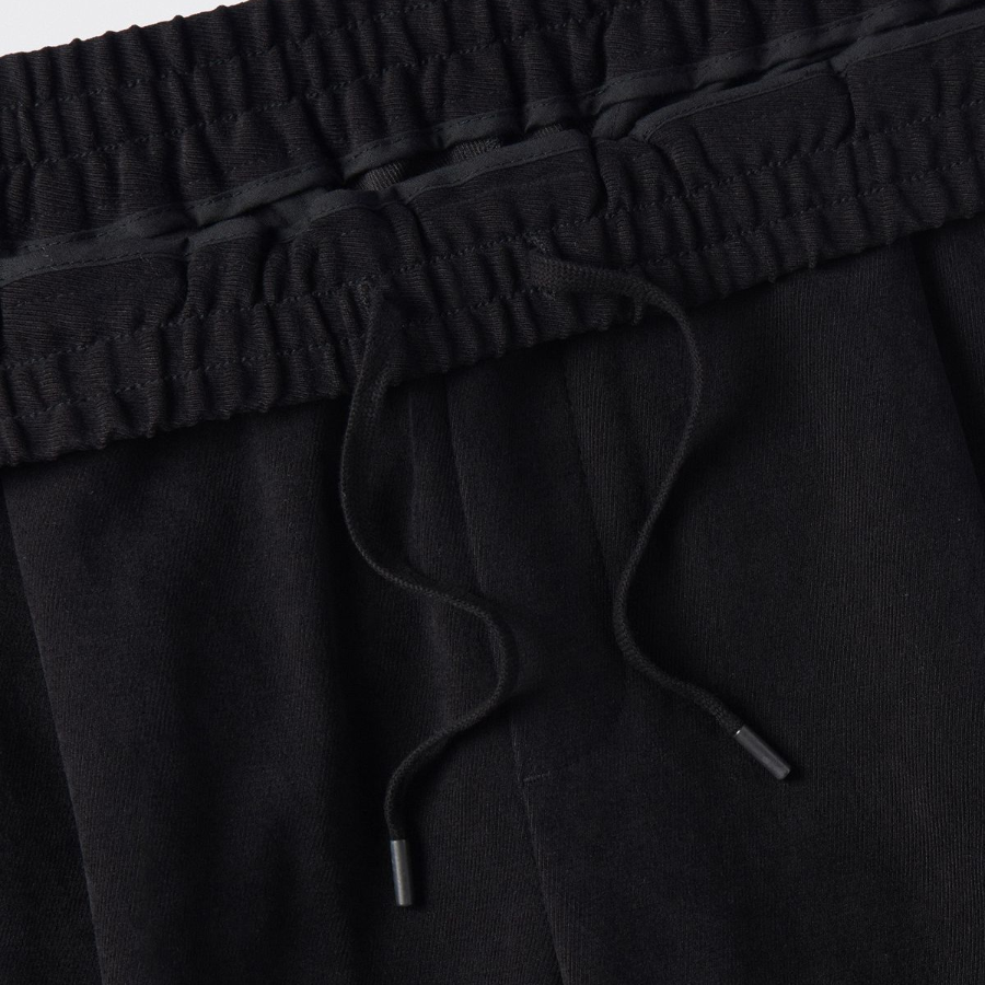 [Cooltandard] Brushed One Tuck Wide Banding Pants [Black]