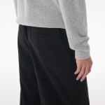 [Cooltandard] Brushed One Tuck Wide Banding Pants [Black]