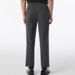 [Cooltandard] Classic Adjust One Tuck Tapered Slacks [Charcoal Gray]
