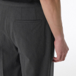 [Cooltandard] Classic Adjust One Tuck Tapered Slacks [Charcoal Gray]