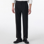 [Cooltandard] Classic Adjust One Tuck Tapered Slacks [Black]