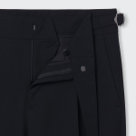 [Cooltandard] Classic Adjust One Tuck Tapered Slacks [Black]