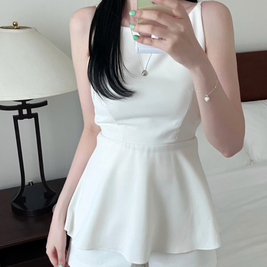 NICE Peplum Sleeveless Blouse