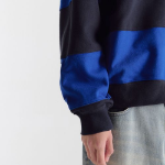 Musinsa Standard Oversized Stripe Rugby Sweatshirt – Navy/Blue