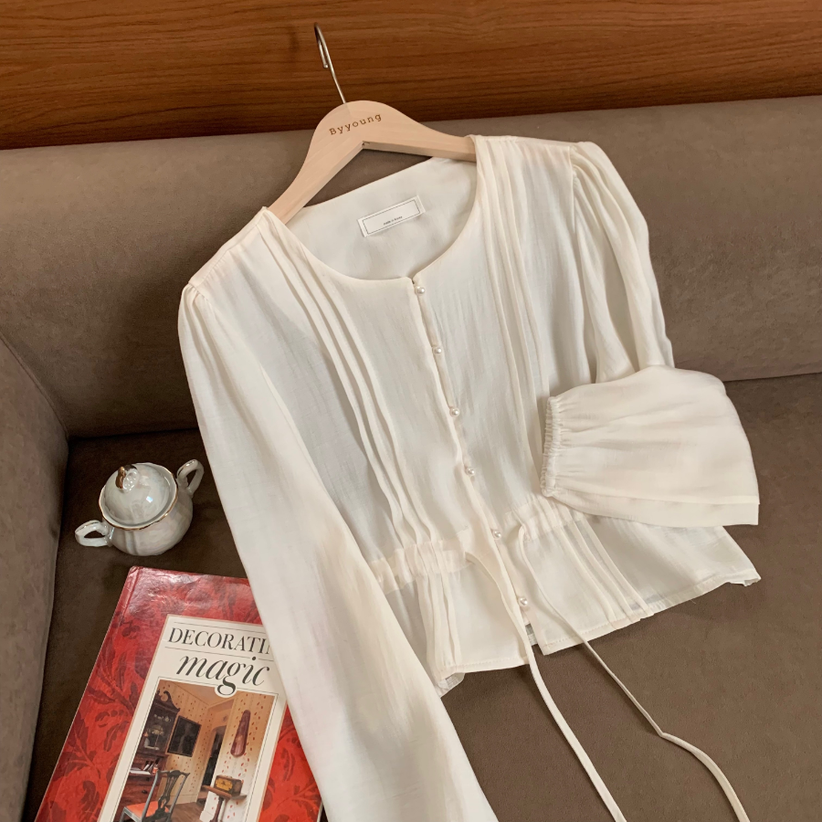 Rozi – блузка Silk Pearl Button Blouse