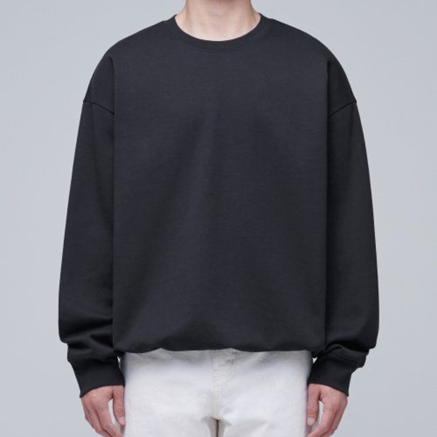 Musinsa Standard Flat Terry Oversized String Sweatshirt – Dark Grey