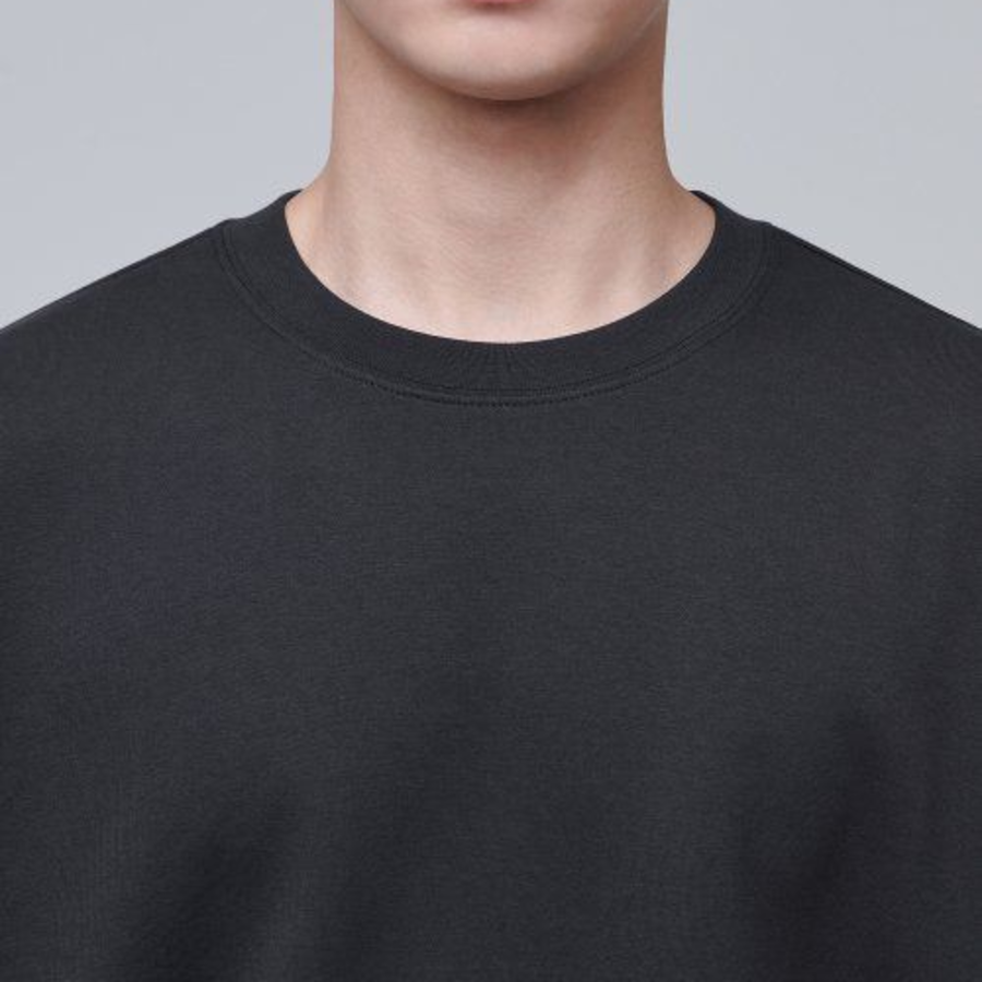 Musinsa Standard Flat Terry Oversized String Sweatshirt – Dark Grey