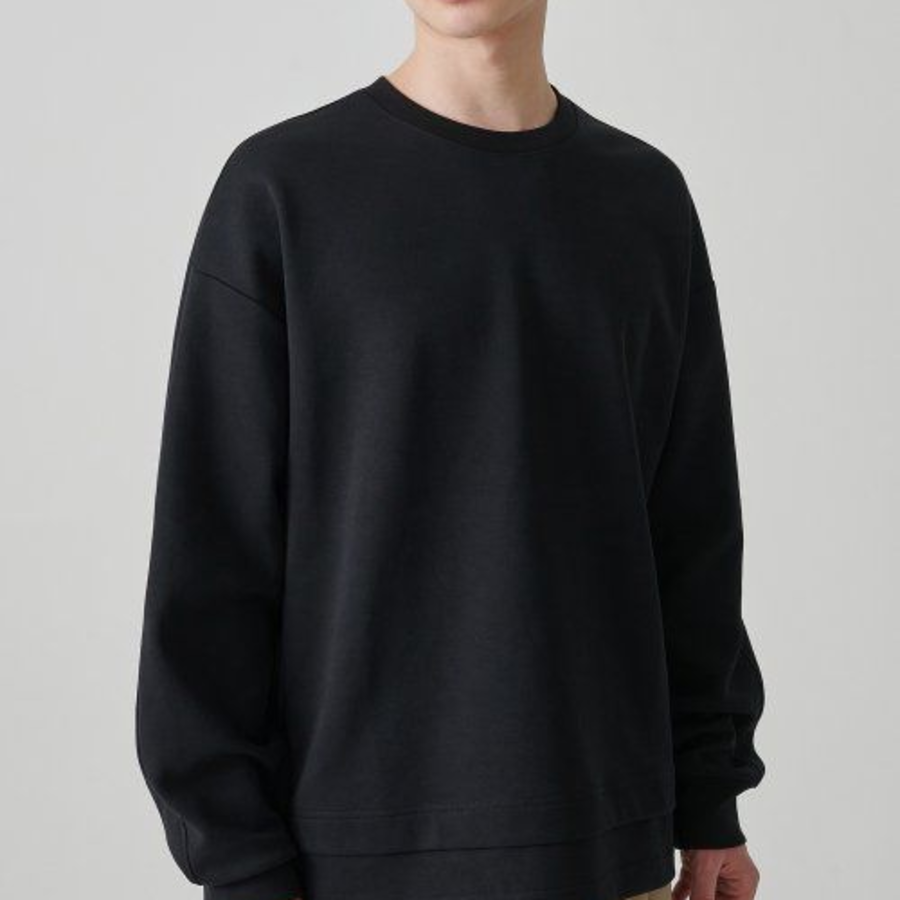 Musinsa Standard Flat Terry Oversized Double Layer Sweatshirt – Black