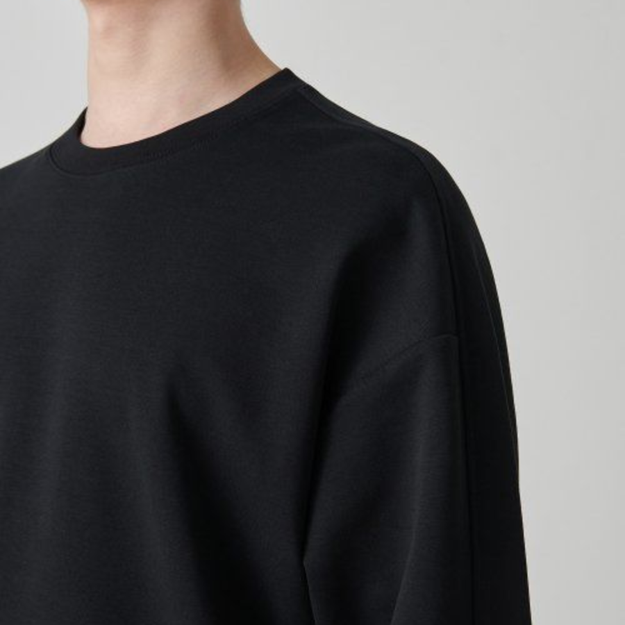 Musinsa Standard Flat Terry Oversized Double Layer Sweatshirt – Black