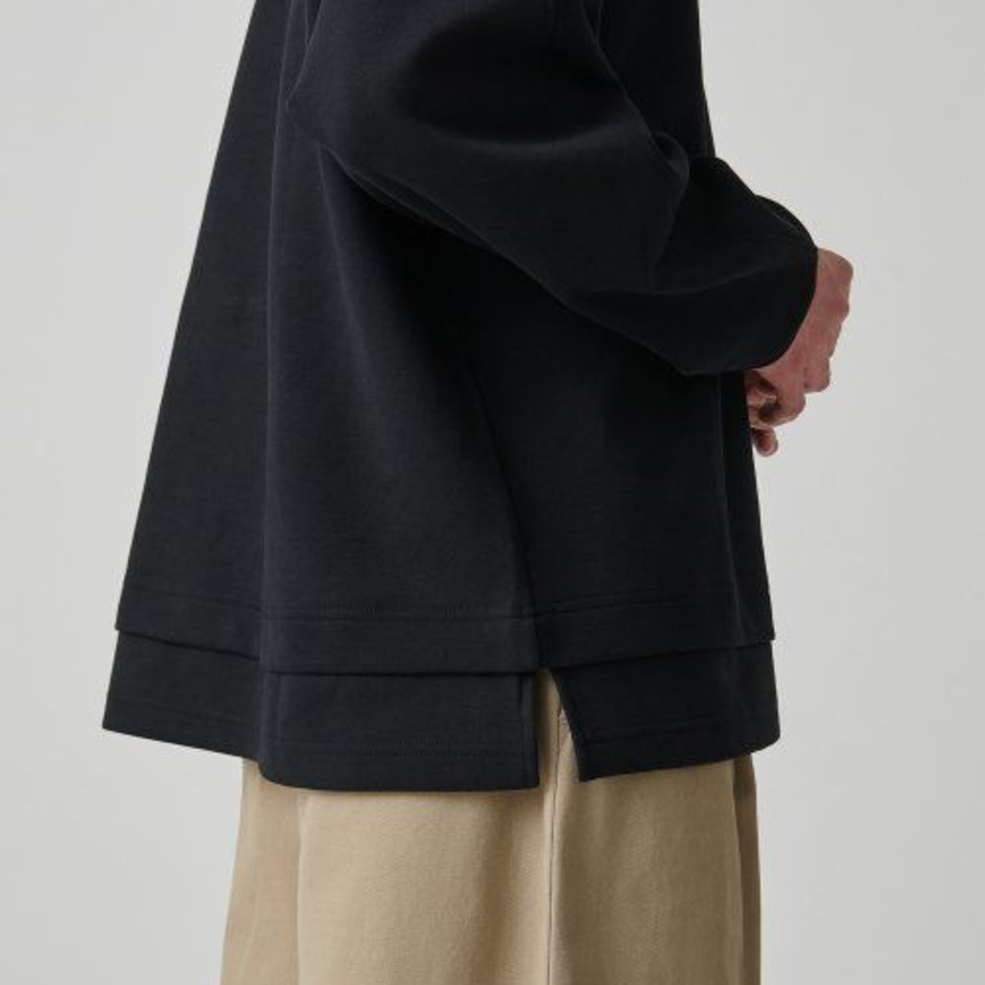 Musinsa Standard Flat Terry Oversized Double Layer Sweatshirt – Black