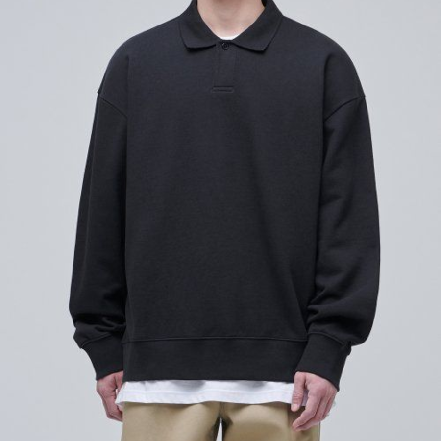 Musinsa Standard Oversized Collared Sweatshirt – Dark Grey