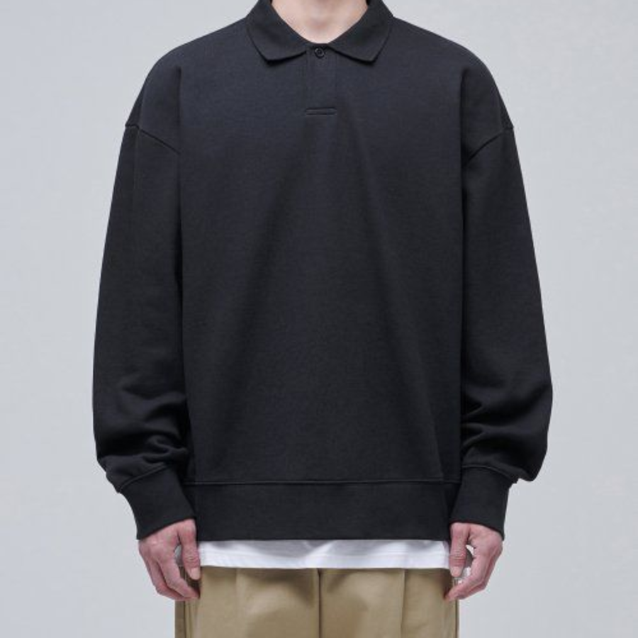 Musinsa Standard Oversized Collared Sweatshirt – Dark Grey