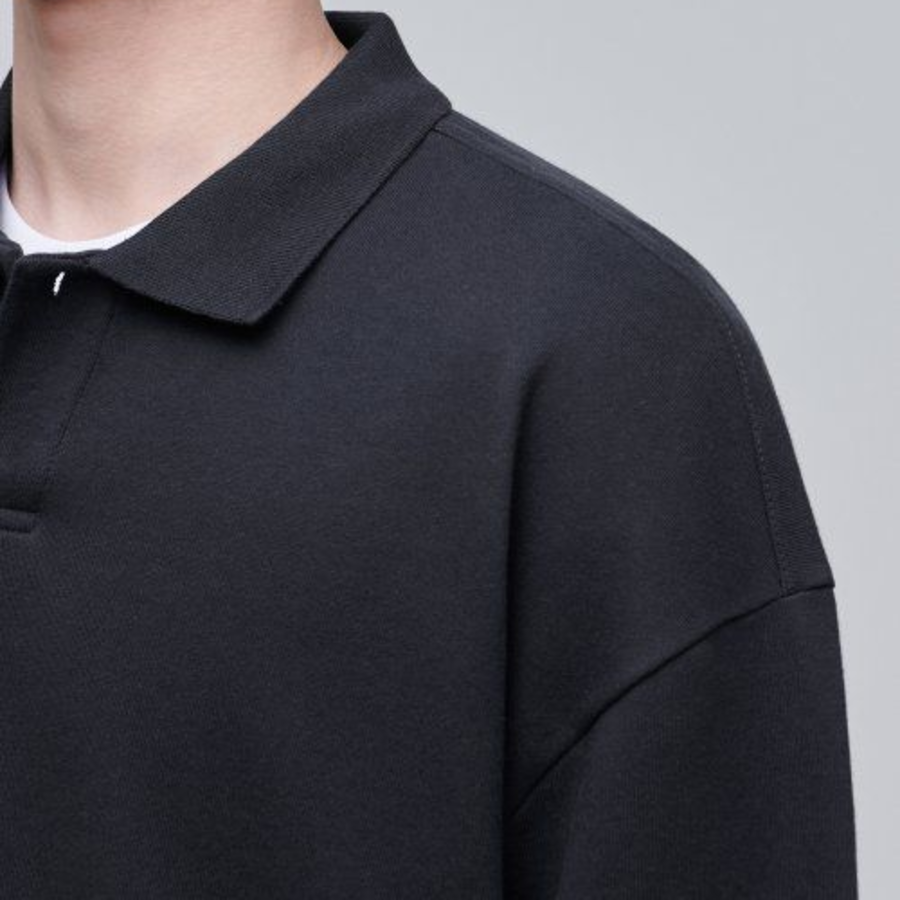 Musinsa Standard Oversized Collared Sweatshirt – Dark Grey