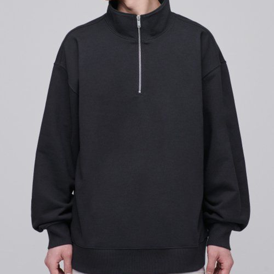 Musinsa Standard Oversized Half-Zip Sweatshirt – Dark Grey