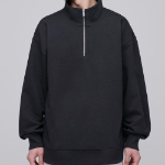 Musinsa Standard Oversized Half-Zip Sweatshirt – Dark Grey