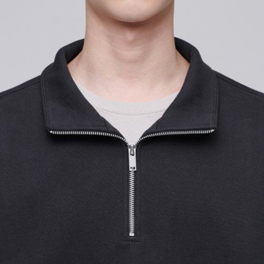 Musinsa Standard Oversized Half-Zip Sweatshirt – Dark Grey