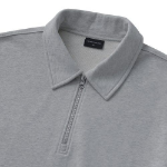 Melange Master Oversized Collar Half-Zip Hoodie – Grey