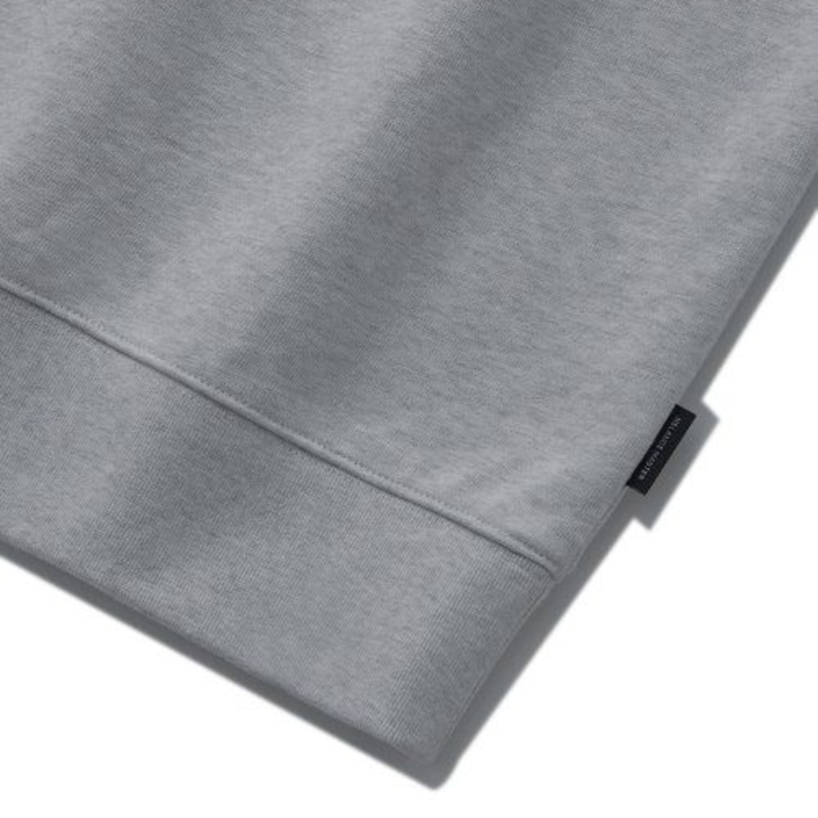 Melange Master Oversized Collar Half-Zip Hoodie – Grey