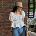 Свободный размер-Белый-Блузки