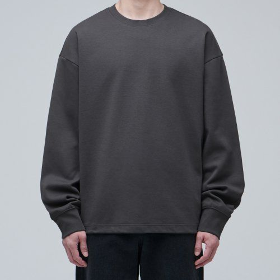 Musinsa Standard Flat Terry Oversized String Sweatshirt – Gunmetal
