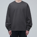 Musinsa Standard Flat Terry Oversized String Sweatshirt – Gunmetal