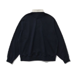 Melange Master Big Oversized Rugby Sweatshirt – Navy