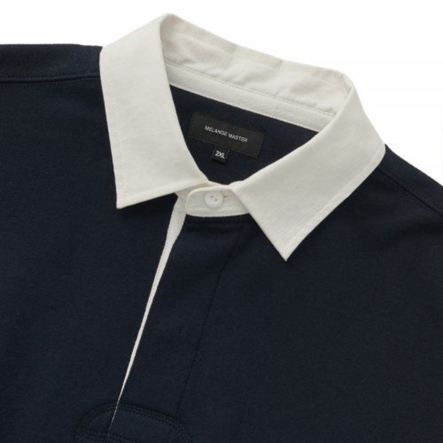 Melange Master Big Oversized Rugby Sweatshirt – Navy