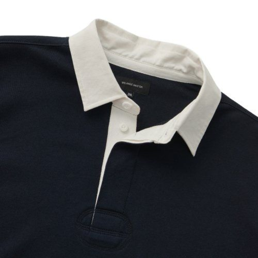 Melange Master Big Oversized Rugby Sweatshirt – Navy