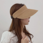 Соломенный козырёк Straw Roll-Up Sun Visor — идеальный спутник для отпуска и летнего отдыха