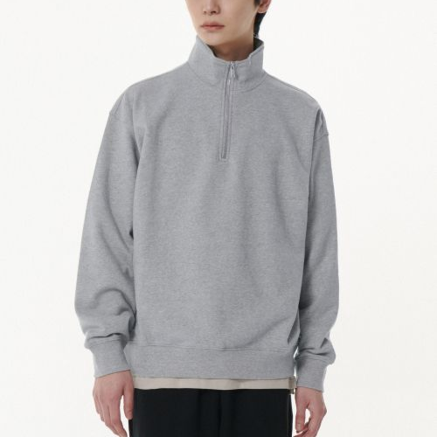 Musinsa Standard Oversized Half-Zip Sweatshirt – Grey