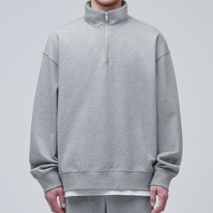 Musinsa Standard Oversized Half-Zip Sweatshirt – Grey