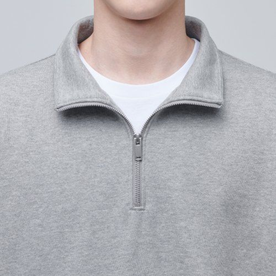 Musinsa Standard Oversized Half-Zip Sweatshirt – Grey
