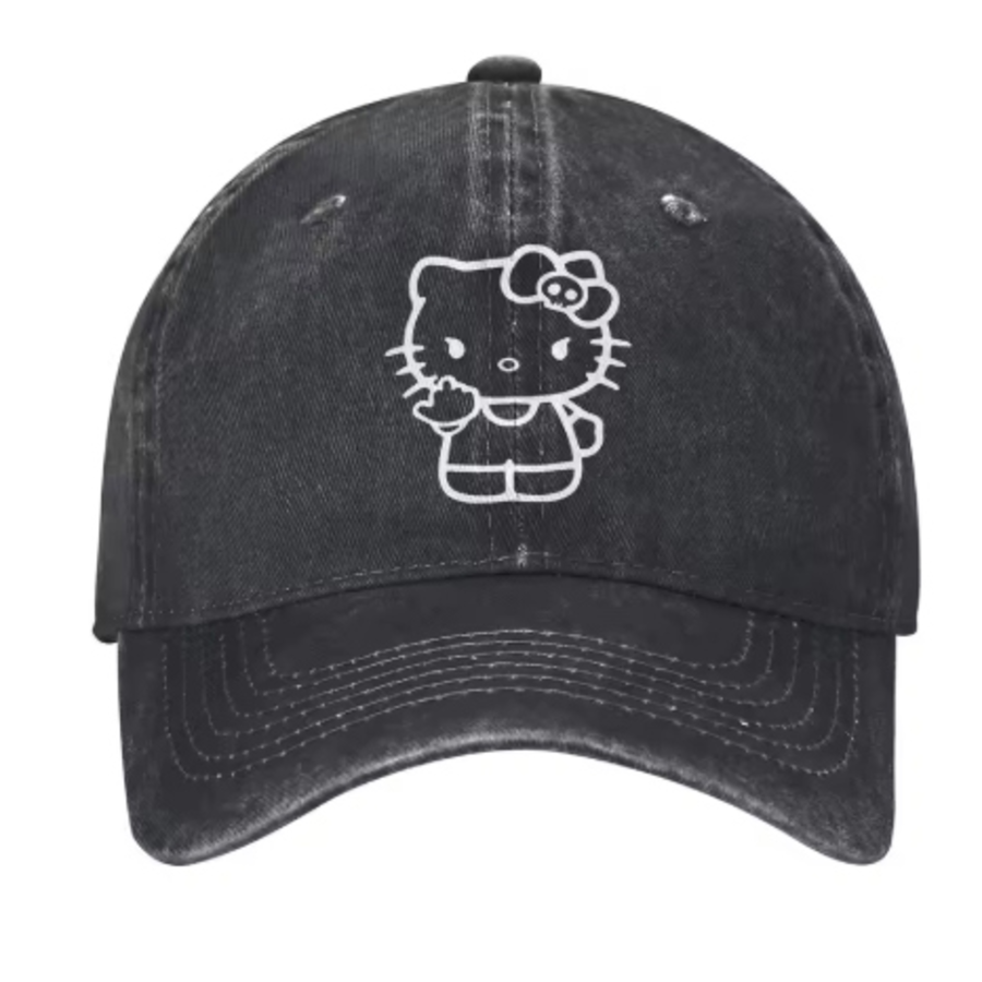 Бейсболка Hello Kitty Washed Cap — минимализм и винтажный шарм с милым акцентом