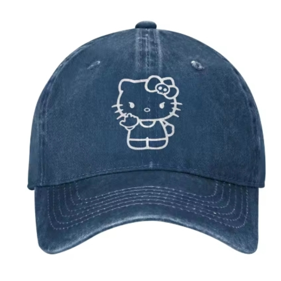 Бейсболка Hello Kitty Washed Cap — минимализм и винтажный шарм с милым акцентом
