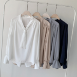 Свободный размер-Слоновая кость-Блузки