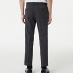 [Cooltandard] Tapered Hidden Banding Crop Slacks [Gunmetal]