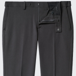 [Cooltandard] Tapered Hidden Banding Crop Slacks [Gunmetal]