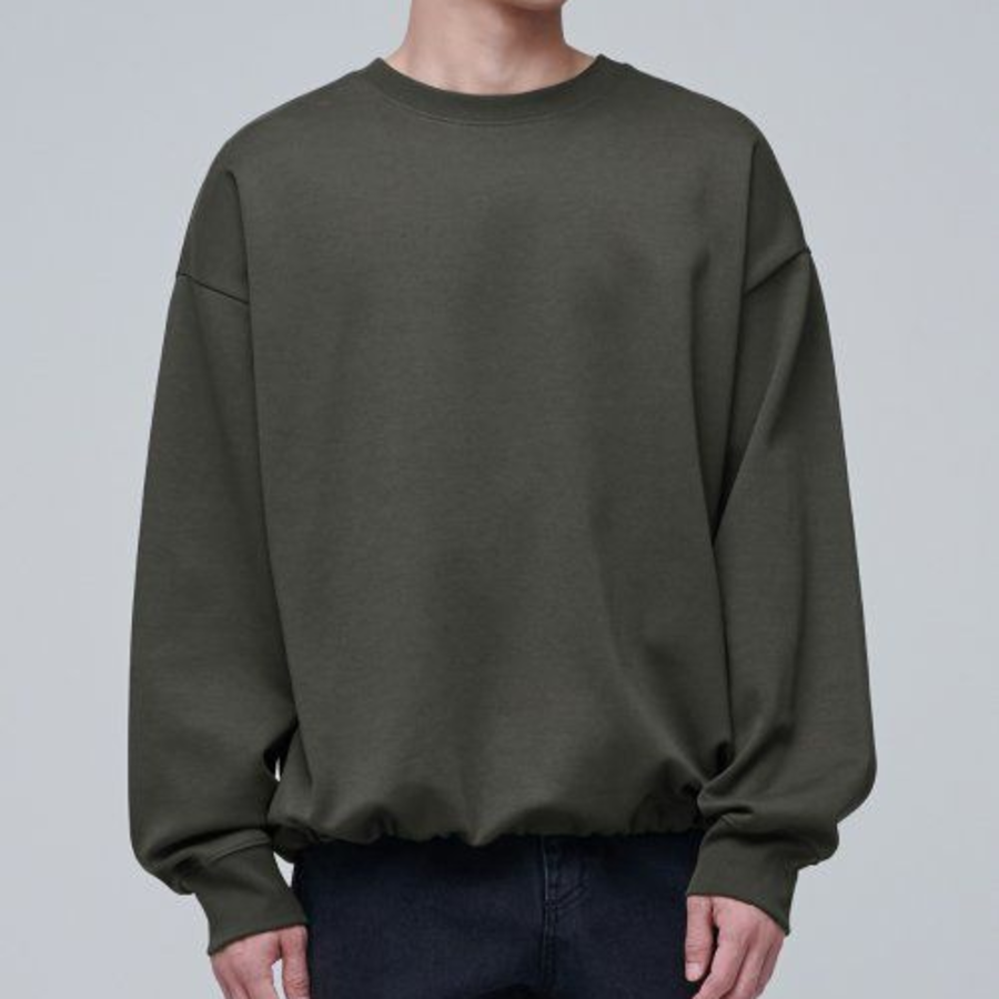 Musinsa Standard Flat Terry Oversized String Sweatshirt – Khaki