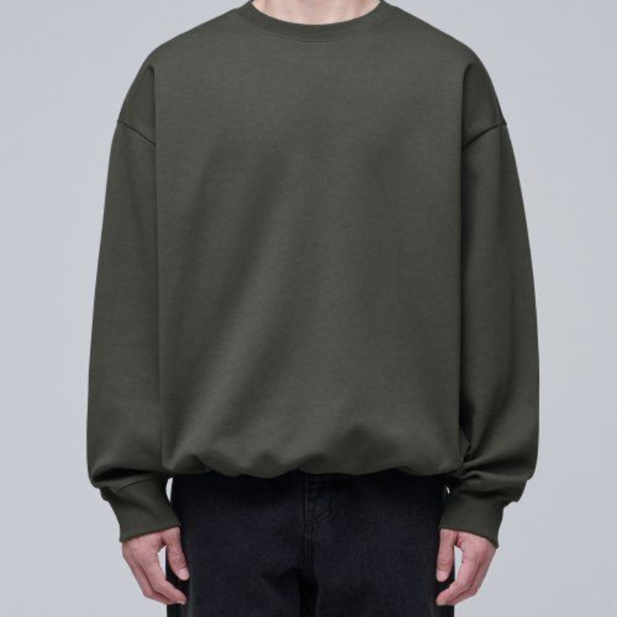 Musinsa Standard Flat Terry Oversized String Sweatshirt – Khaki