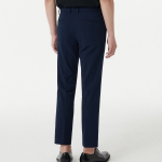 [Cooltandard] Tapered Hidden Banding Crop Slacks [Deep Blue]