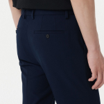 [Cooltandard] Tapered Hidden Banding Crop Slacks [Deep Blue]